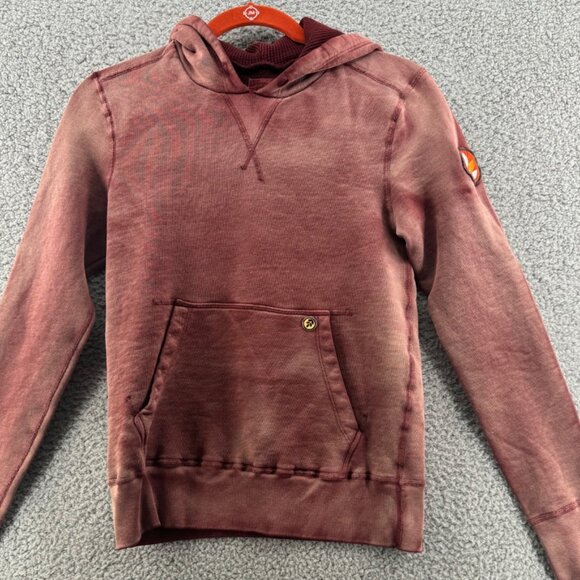 Ever Distressed Hoodie Sweatshirt With Kangaroo Pocket  Arm Patch Size Small - Picture 1 of 10